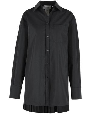 Sportmax Nespolo Cotton Blend Shirt Dress - Black