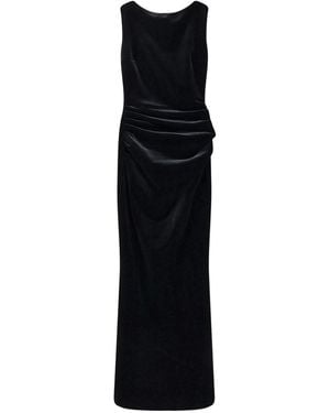 La Petite Robe Di Chiara Boni Long Nima Velvet Dress - Black