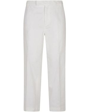 Thom Browne Cotton Straight-Leg Trousers - White