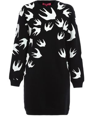 McQ Swallow Sweatshirt-Dress - Black
