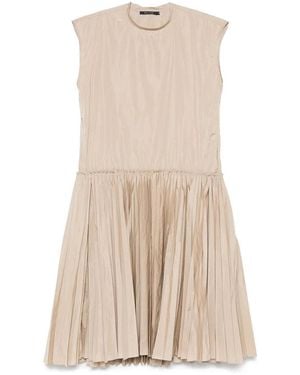 Sofie D'Hoore Dimanate Dress With Plisse Skirt - Natural