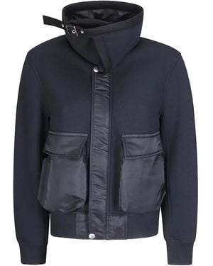 Sacai Sponge Sweat High-Neck Blouson - Blue