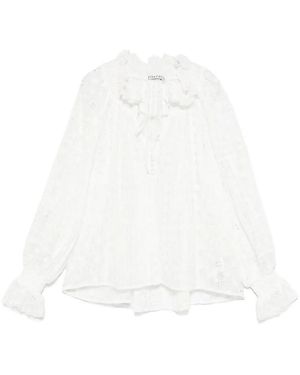 Alice + Olivia Anglaise Broderie Tunic - White