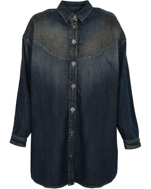 Dondup Short Denim Dress - Blue