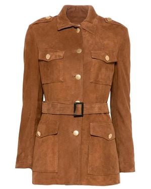 Tagliatore Leather Jacket - Brown