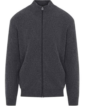 Canali Cardigan Con Cerniera Intera - Grigio