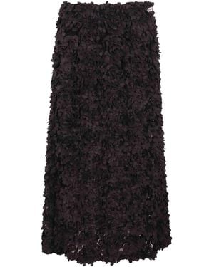 NOUMENO CONCEPT 3D Floral Skirt - Black