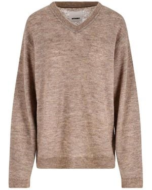 MYTHINKS Alpaca Blend Sweater - Brown