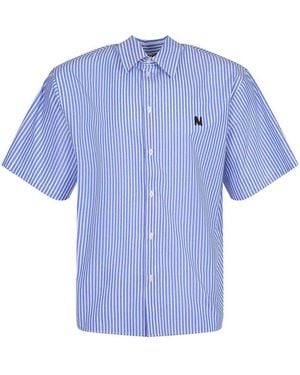 MSGM Msg Shirt Ade Of Cotton - Blue