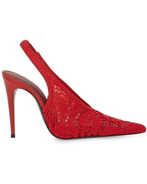 Magda Butrym Crochet Slingback - Red