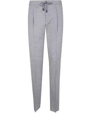 Incotex Elastic Coulisse Waist Chino Pants - Gray