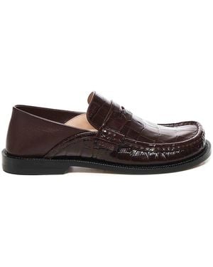 Loewe Campo Calfskin Moccasins - Brown