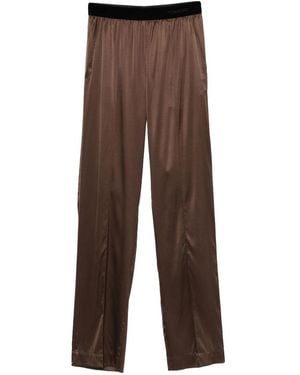 Tom Ford Pyjama Silk Trousers - Brown