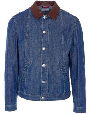 Brunello Cucinelli Denim Jacket With Frontal Buttons Closure - Blue