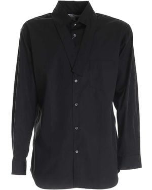 Comme des Garçons Ribbon On The Neckline Shirt - Black