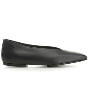 Rick Owens Leather Ballerinas - Black
