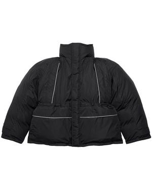 Balenciaga Nylon Parka Coat - Black