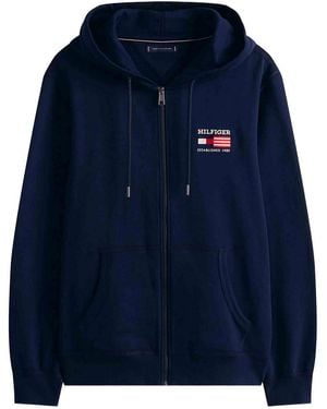 Tommy Hilfiger Americana Zip Through Hoody - Blue