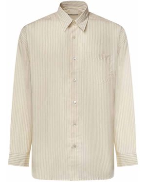 sunflower Striped Tencel Shirt - White