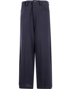 Y's Yohji Yamamoto Long Straight Trousers - Blue