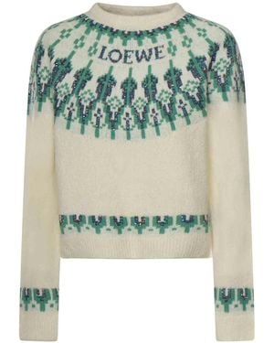 Loewe Round-Neck Knitwear - Green