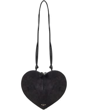 Alaïa Le Cur Leather And Suede Shoulder Bag - Black