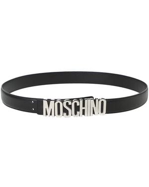 Moschino Metal Letter Belt - Black