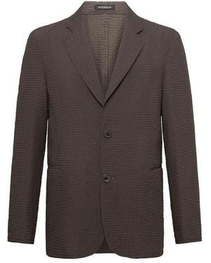 Emporio Armani Single-Breasted Blazer - Grey