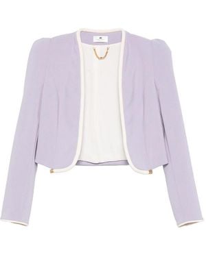Elisabetta Franchi Lightweight Crepe Jacket - Purple