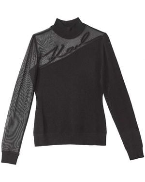 Karl Lagerfeld Karl Signature Mock Neck - Black