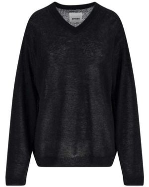 MYTHINKS Alpaca Blend Sweater - Blue