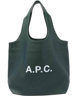 A.P.C. Ninon Tote Bag - Green