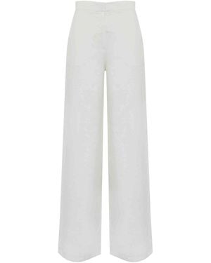 Max Mara Garibo Linen Trousers - White