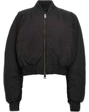 ANDAMANE Sierra Cropped Bomber Jacket - Black