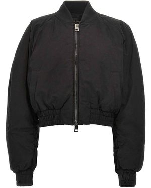 ANDAMANE Sierra Cropped Bomber Jacket - Black