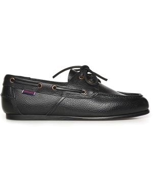Sebago Owen Tumbled Leather Loafers - Black