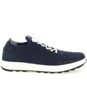 Kiton Technical Cotton Sneakers - Blue