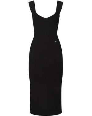 Dolce & Gabbana Sleeveless Viscose Knit Dress - Black