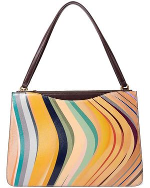 Paul Smith Dusky Swirl Double Zip Tote Bag - Yellow