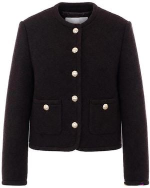 DUNST Tweed Classic Jacket - Blue