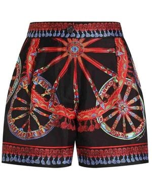 Dolce & Gabbana Silk Trousers - Red