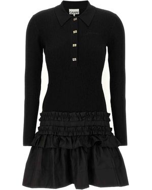 Ganni Short Dresses - Black