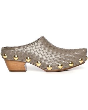 Bottega Veneta Leather Gondola Mule - White