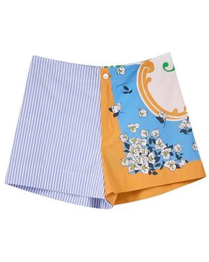 Moschino Short Pants Foulard Printing - Blue