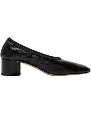 Aeyde Gemma Block Heel Court Shoes - Black