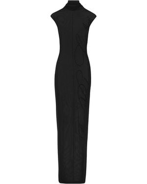 Jean Paul Gaultier Sleeveless Semi-Sheer Maxi Dress - Black