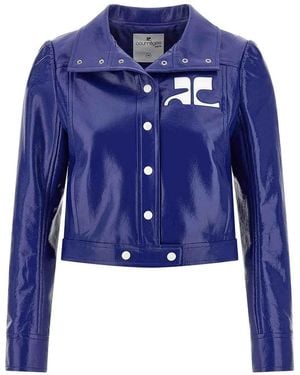 Courreges Reedition Vinyl Jket - Blue