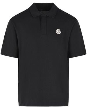 Moncler Cotton Polo Shirt - Black