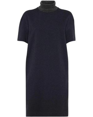 Brunello Cucinelli Short Sleeve Dress - Blue