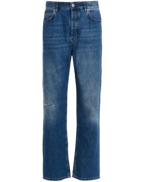 Loewe Destroyed Detail Jeans - Blue